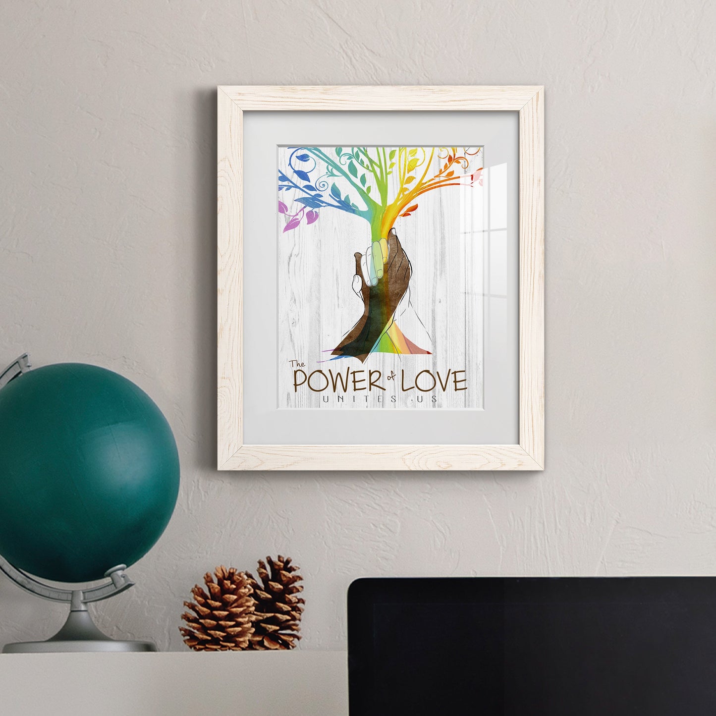 Power of Love - Premium Framed Print - Distressed Barnwood Frame - Ready to Hang