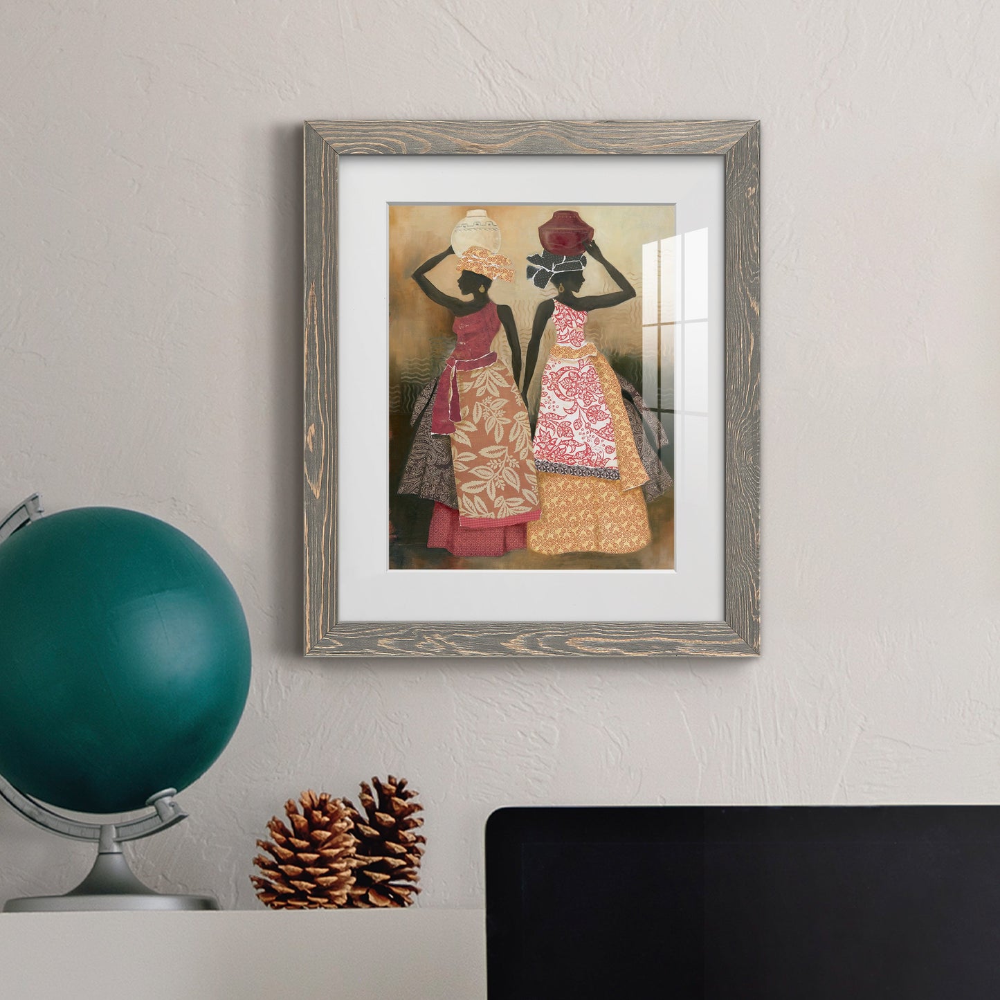 Village Women II - Premium Framed Print - Distressed Barnwood Frame - Ready to Hang