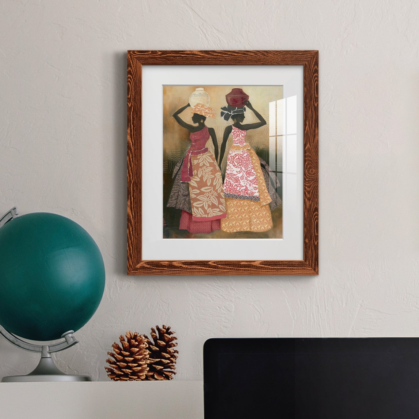 Village Women II - Premium Framed Print - Distressed Barnwood Frame - Ready to Hang