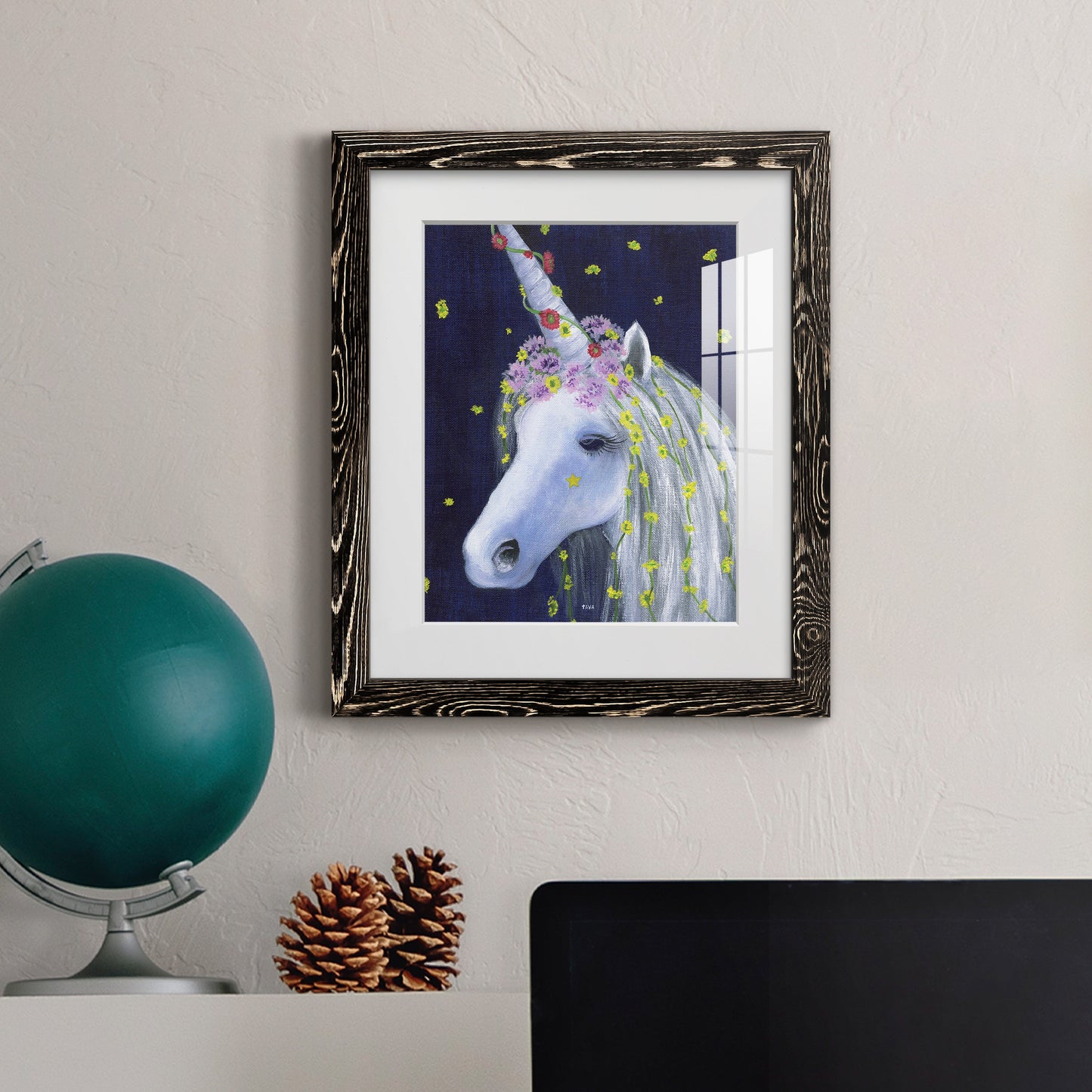 Unicorn IV - Premium Framed Print - Distressed Barnwood Frame - Ready to Hang