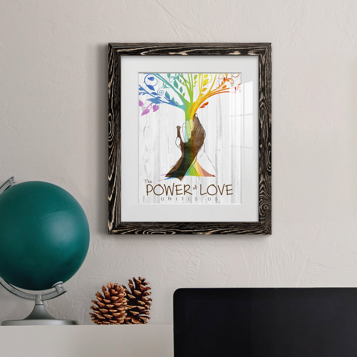 Power of Love - Premium Framed Print - Distressed Barnwood Frame - Ready to Hang