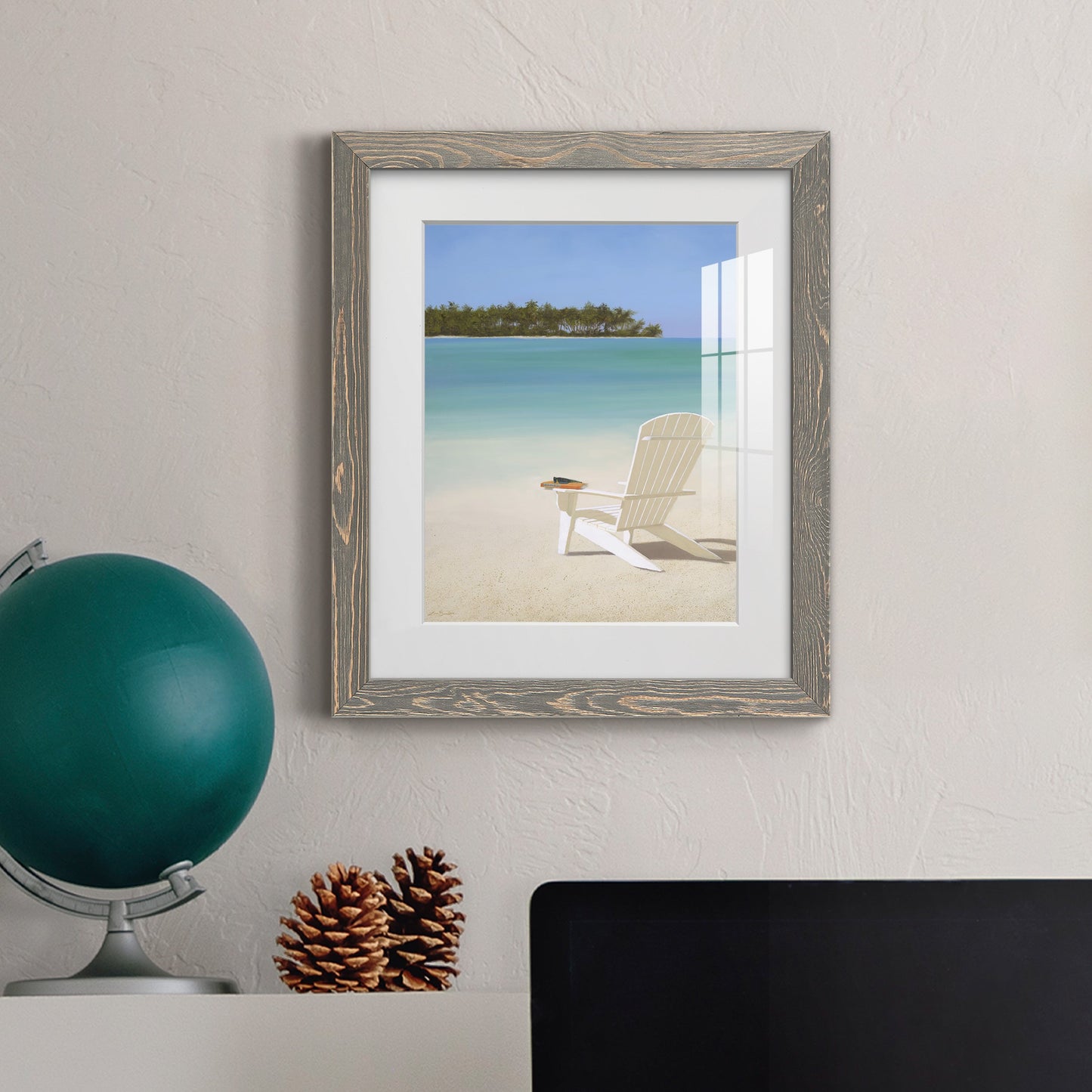 Beachfront Property - Premium Framed Print - Distressed Barnwood Frame - Ready to Hang