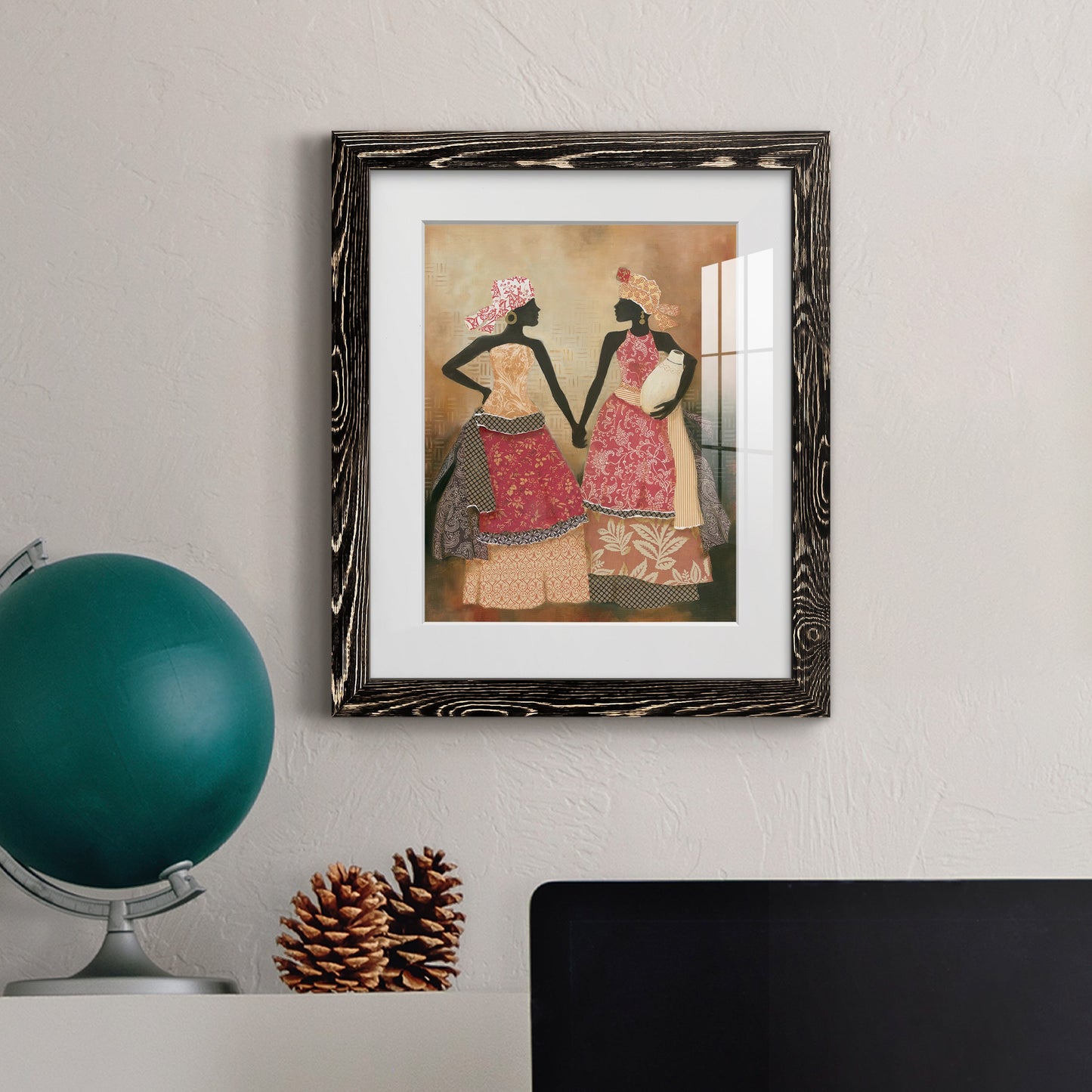 Village Women I - Premium Framed Print - Distressed Barnwood Frame - Ready to Hang