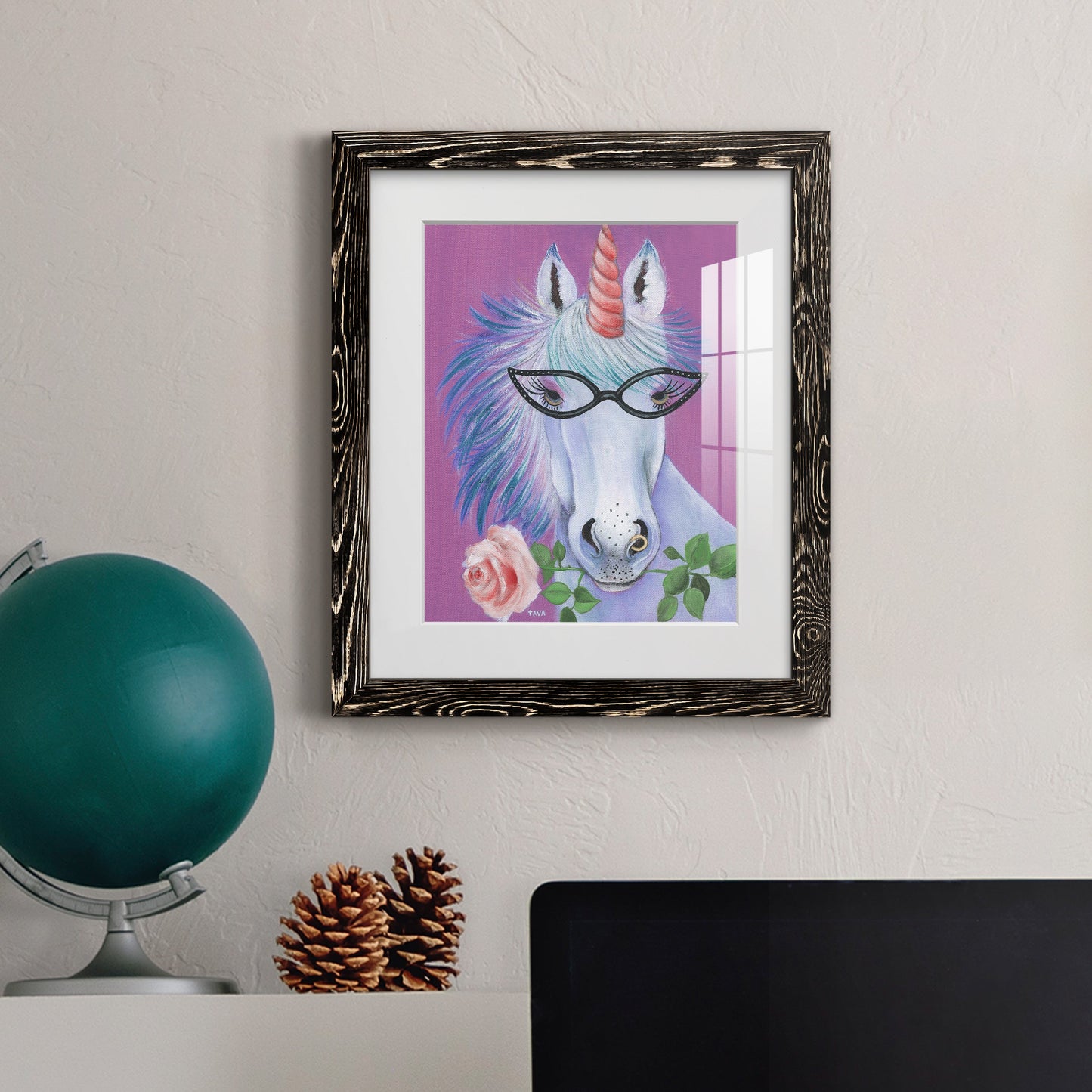 Unicorn III - Premium Framed Print - Distressed Barnwood Frame - Ready to Hang