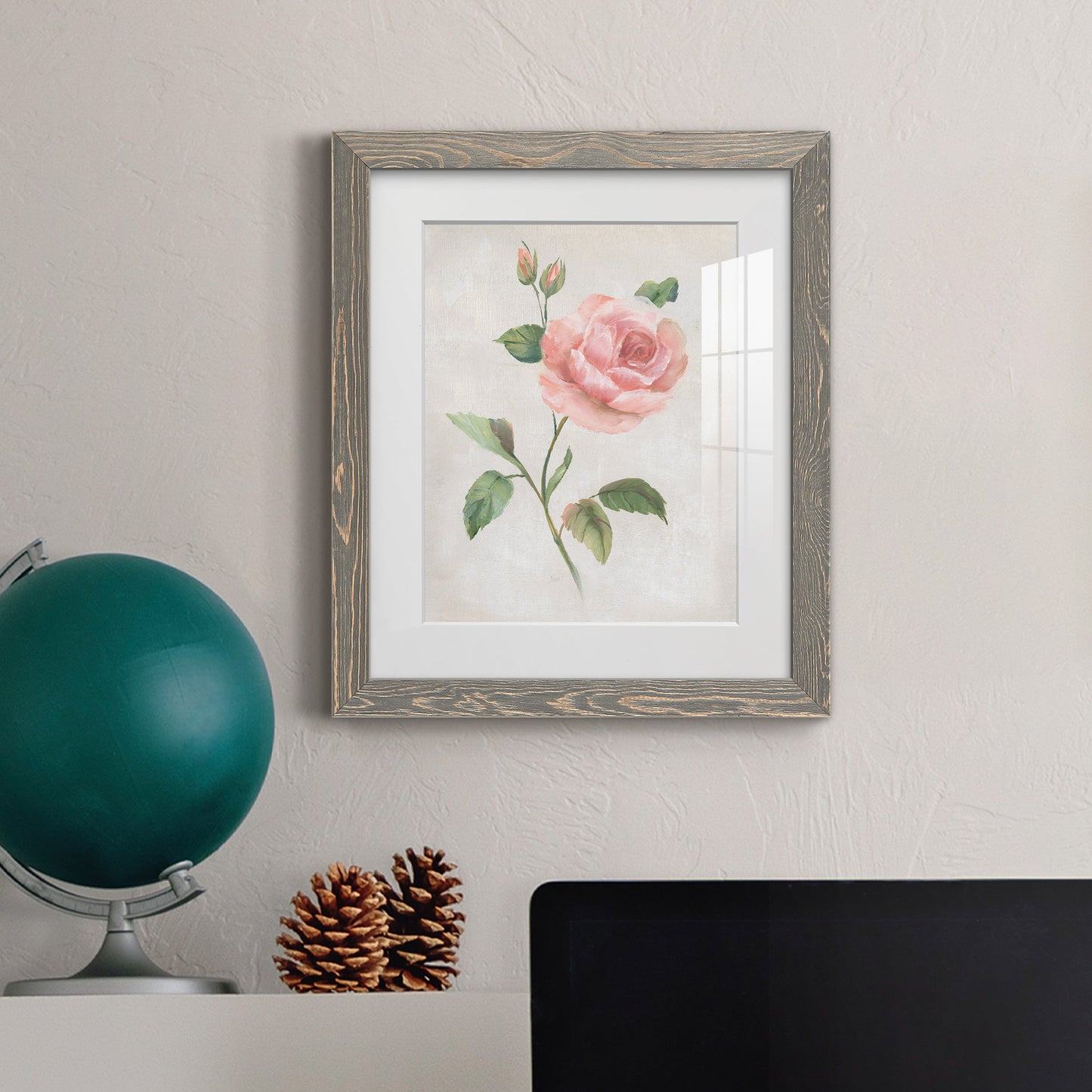 Grandiflora I - Premium Framed Print - Distressed Barnwood Frame - Ready to Hang