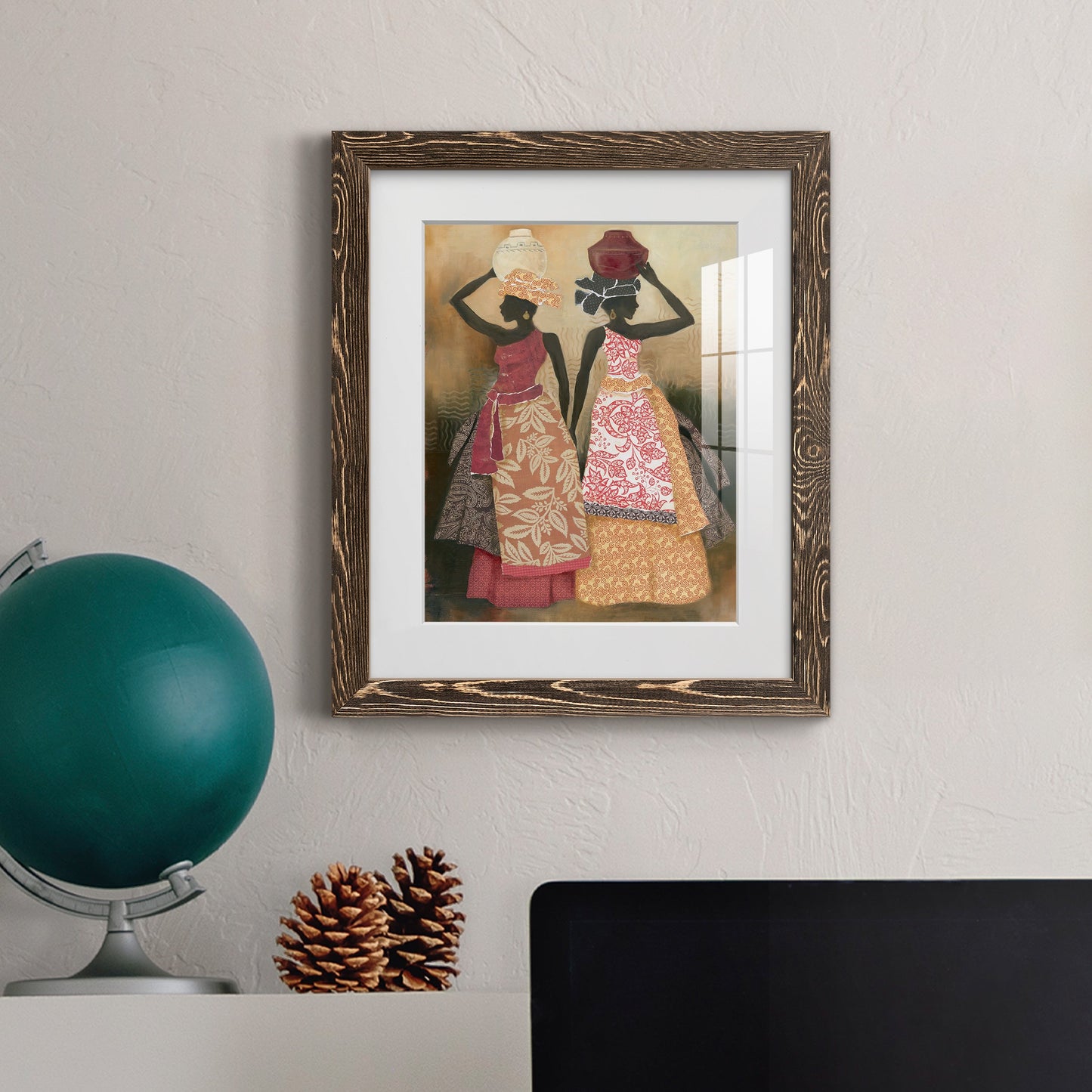 Village Women II - Premium Framed Print - Distressed Barnwood Frame - Ready to Hang