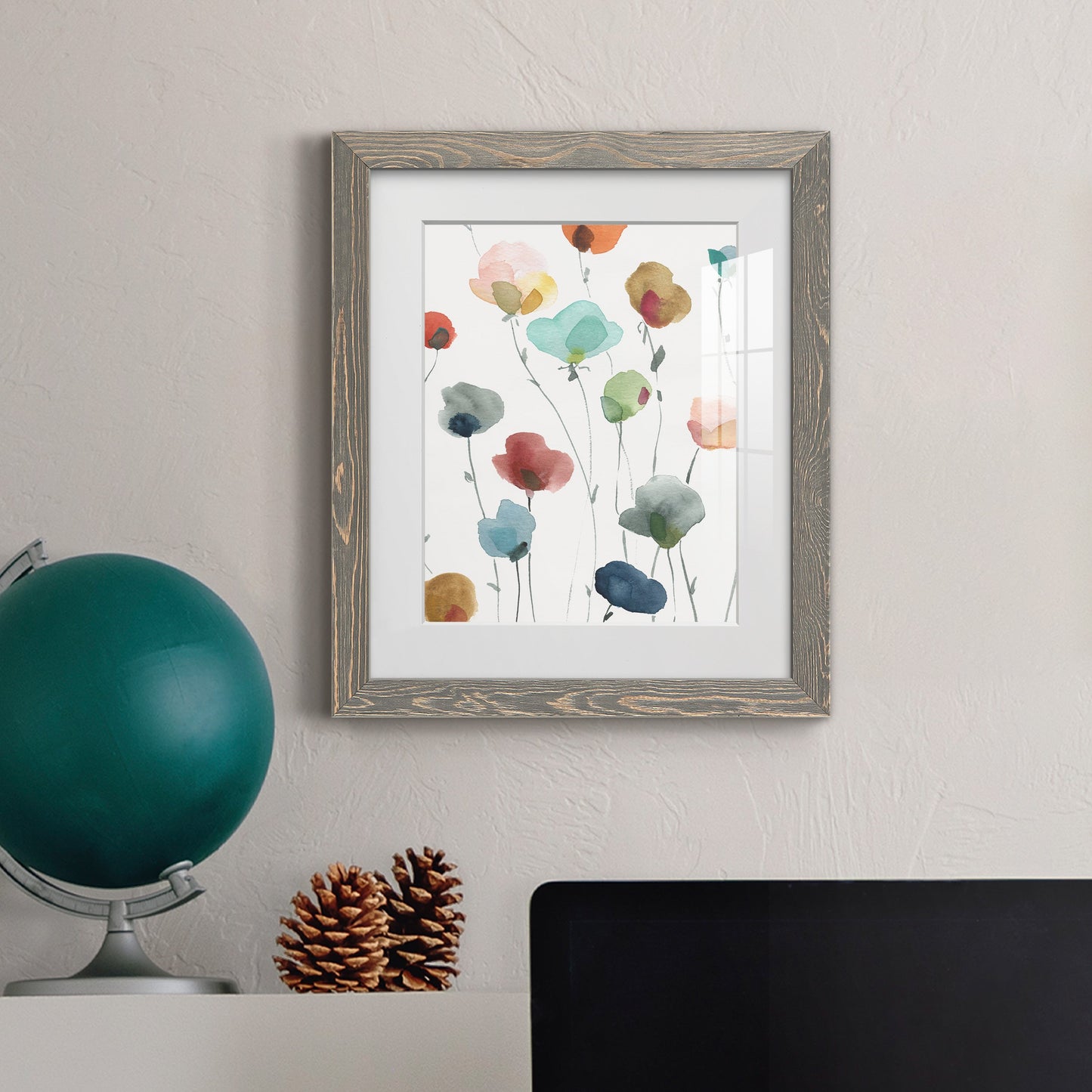 Lollipop Garden I - Premium Framed Print - Distressed Barnwood Frame - Ready to Hang