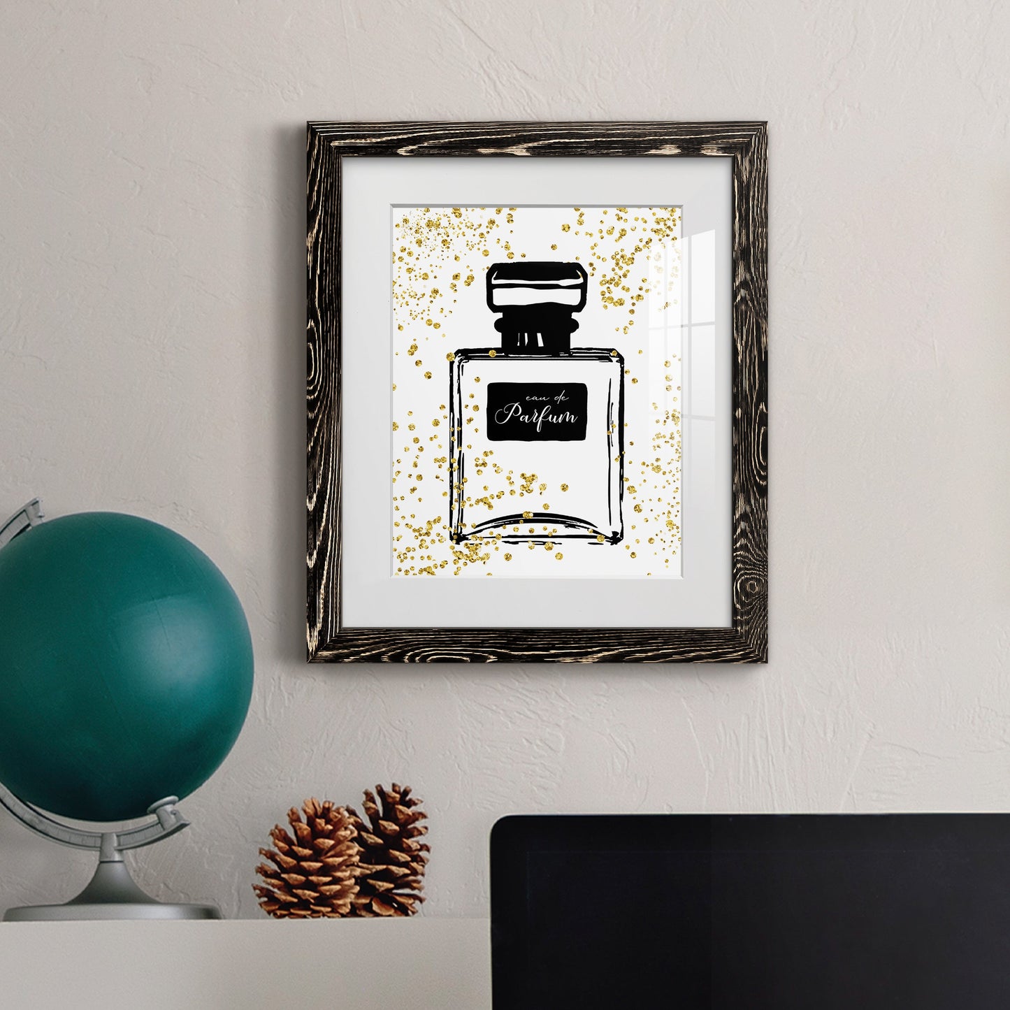 Glitter Perfume II - Premium Framed Print - Distressed Barnwood Frame - Ready to Hang