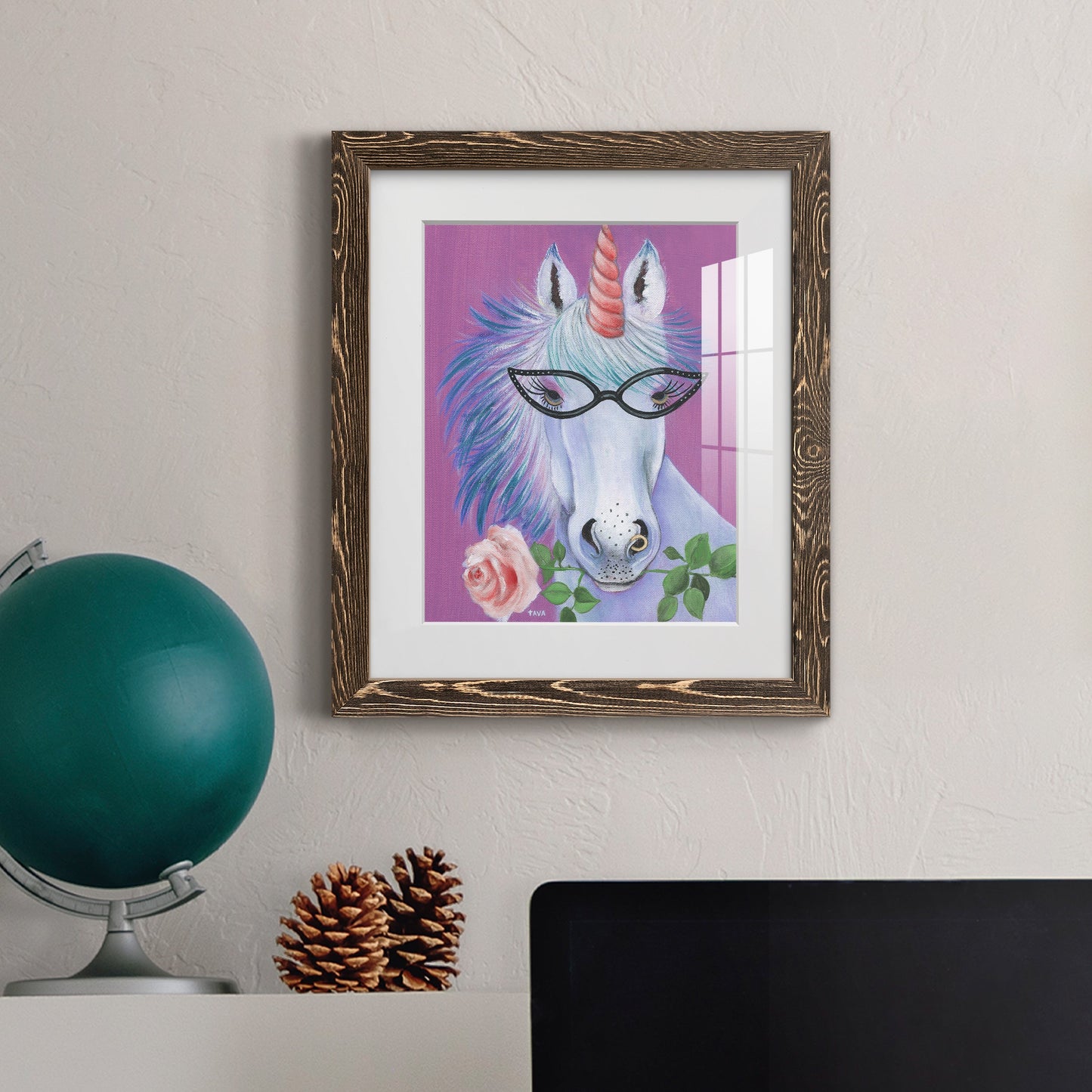 Unicorn III - Premium Framed Print - Distressed Barnwood Frame - Ready to Hang