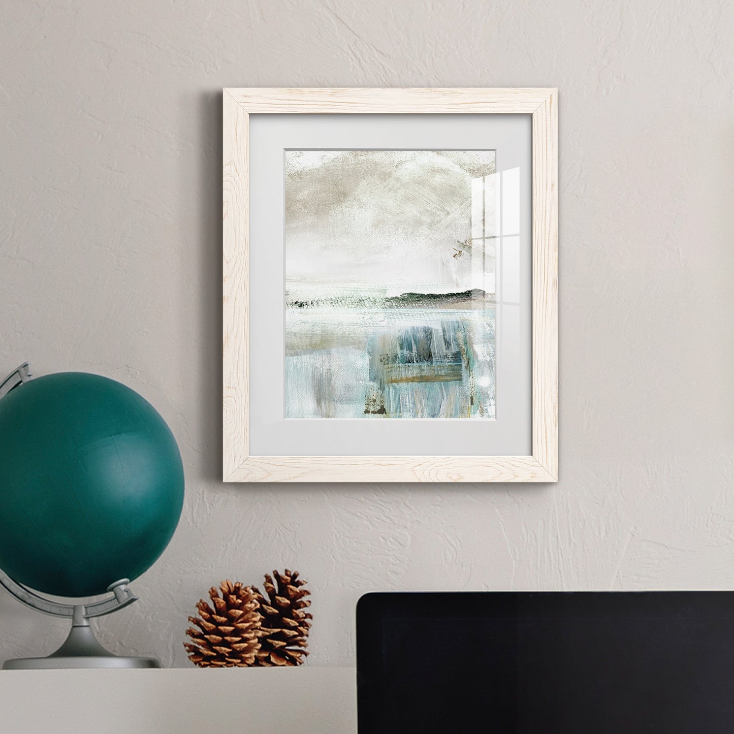 Summer Teal II - Premium Framed Print - Distressed Barnwood Frame - Ready to Hang