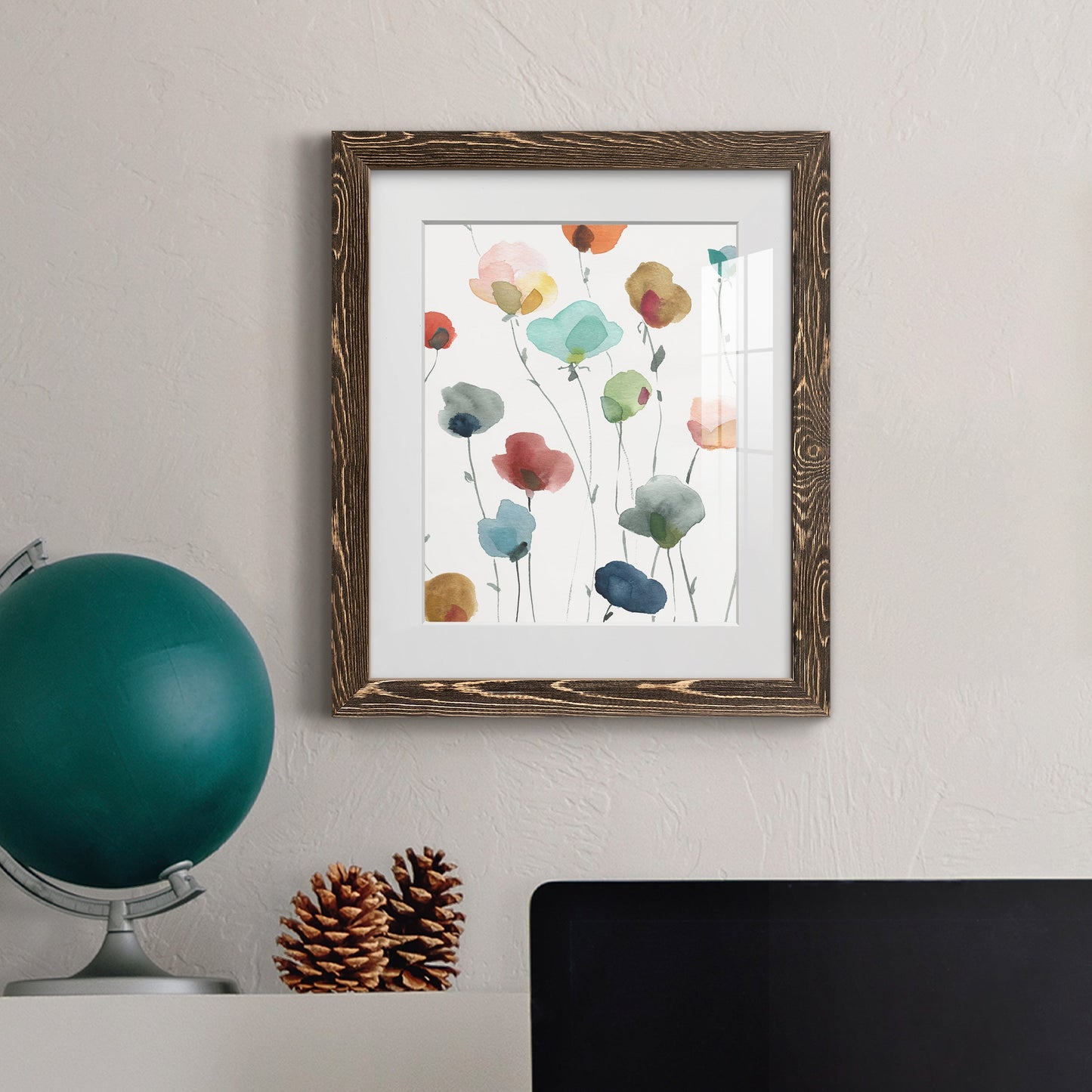 Lollipop Garden I - Premium Framed Print - Distressed Barnwood Frame - Ready to Hang