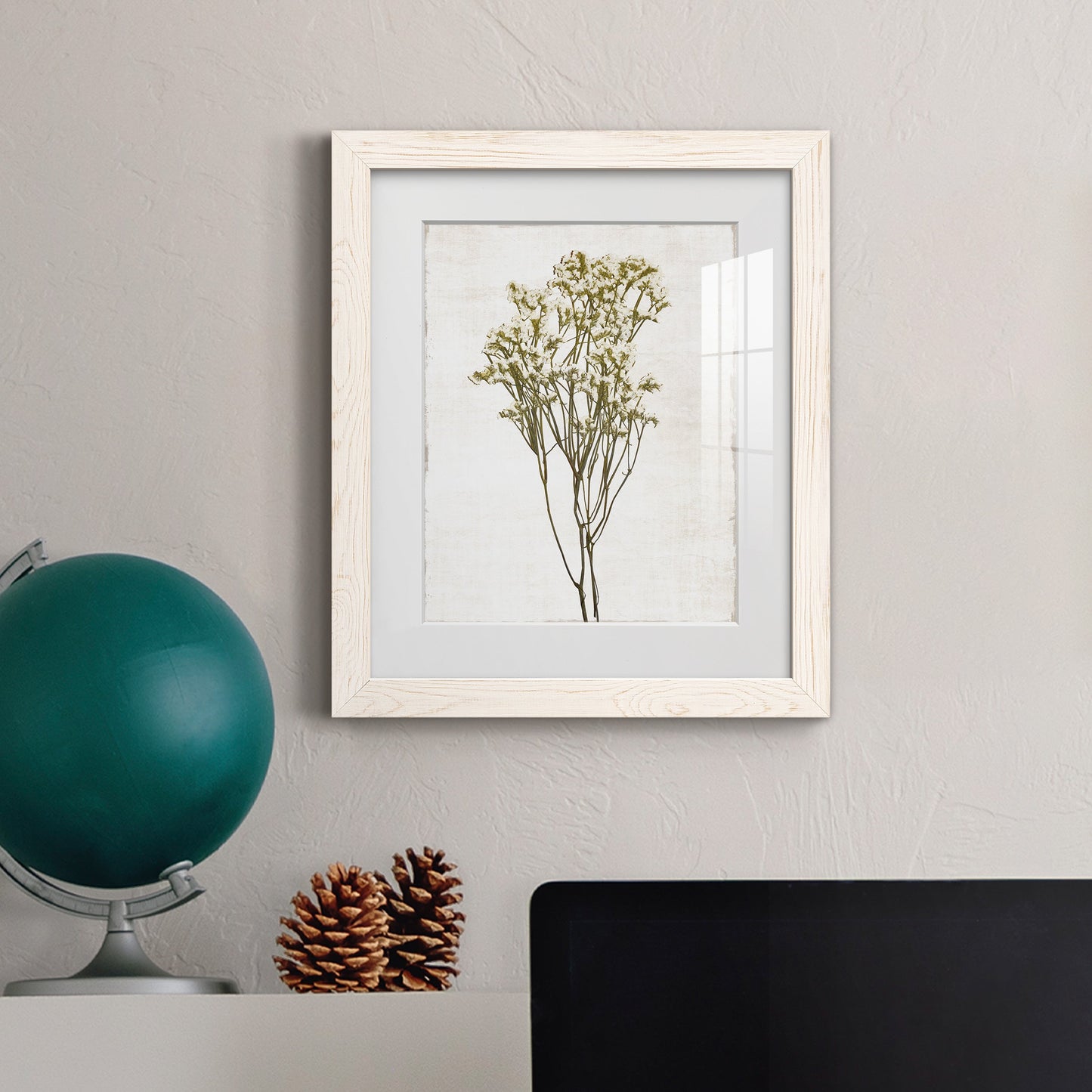 Farmhouse Pressed Flower II - Barnwood Framed Art Print