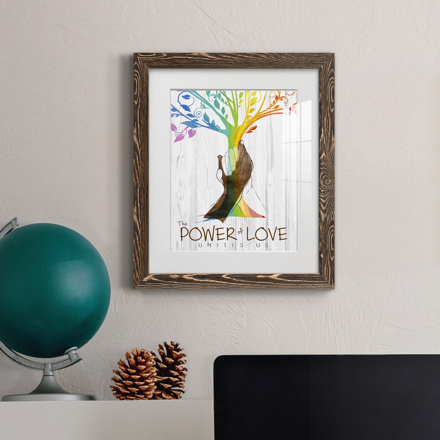 Power of Love - Premium Framed Print - Distressed Barnwood Frame - Ready to Hang