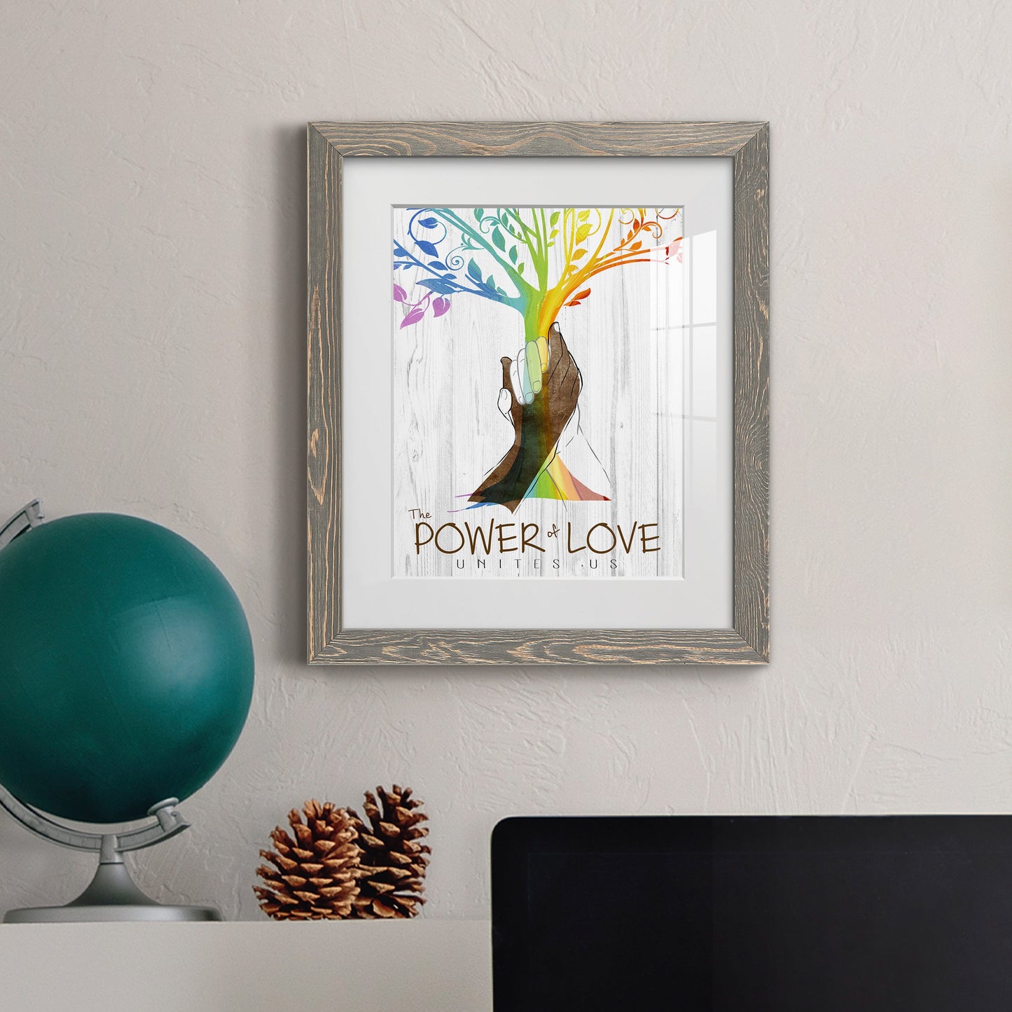 Power of Love - Premium Framed Print - Distressed Barnwood Frame - Ready to Hang