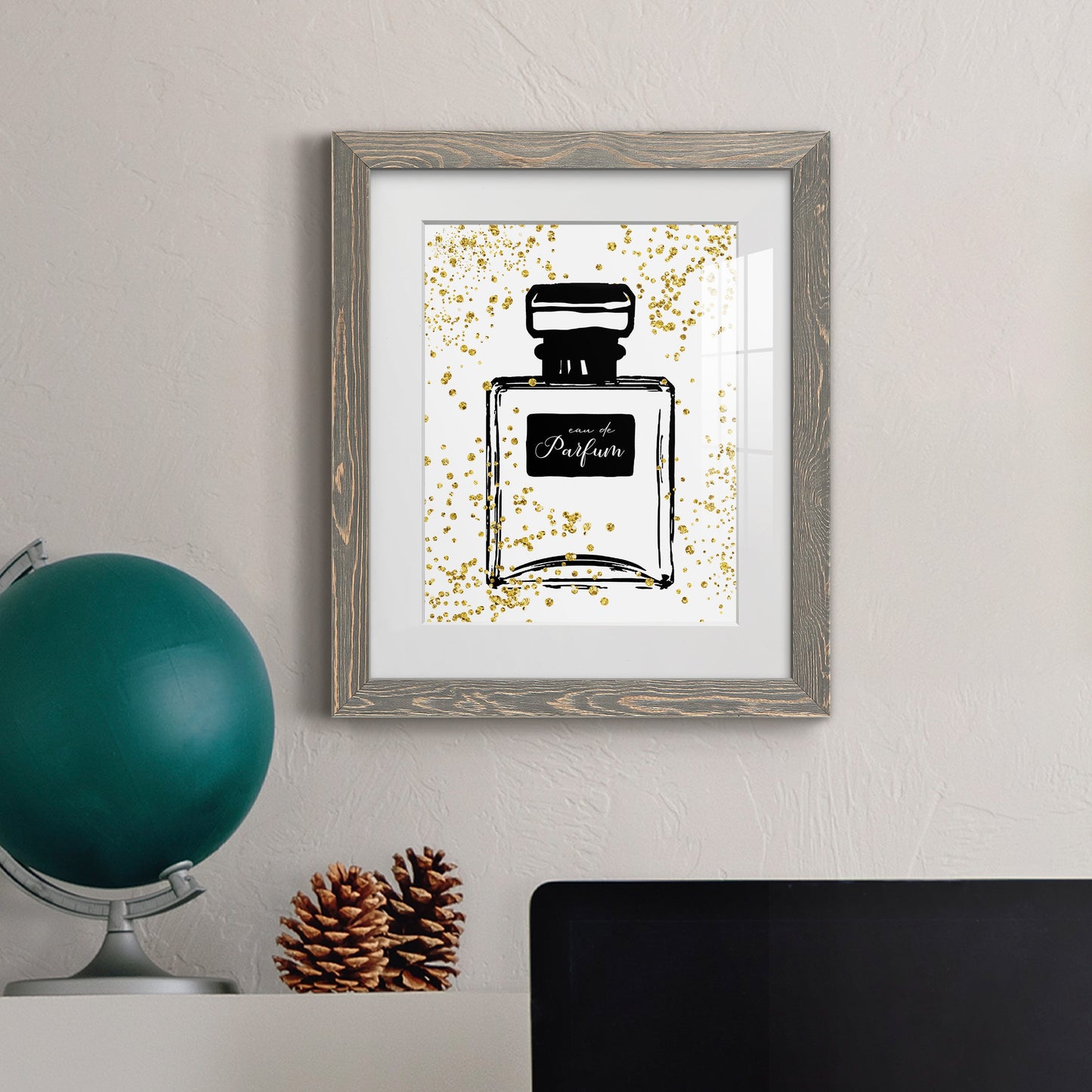 Glitter Perfume II - Premium Framed Print - Distressed Barnwood Frame - Ready to Hang