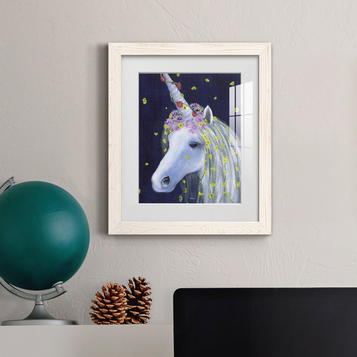 Unicorn IV - Premium Framed Print - Distressed Barnwood Frame - Ready to Hang