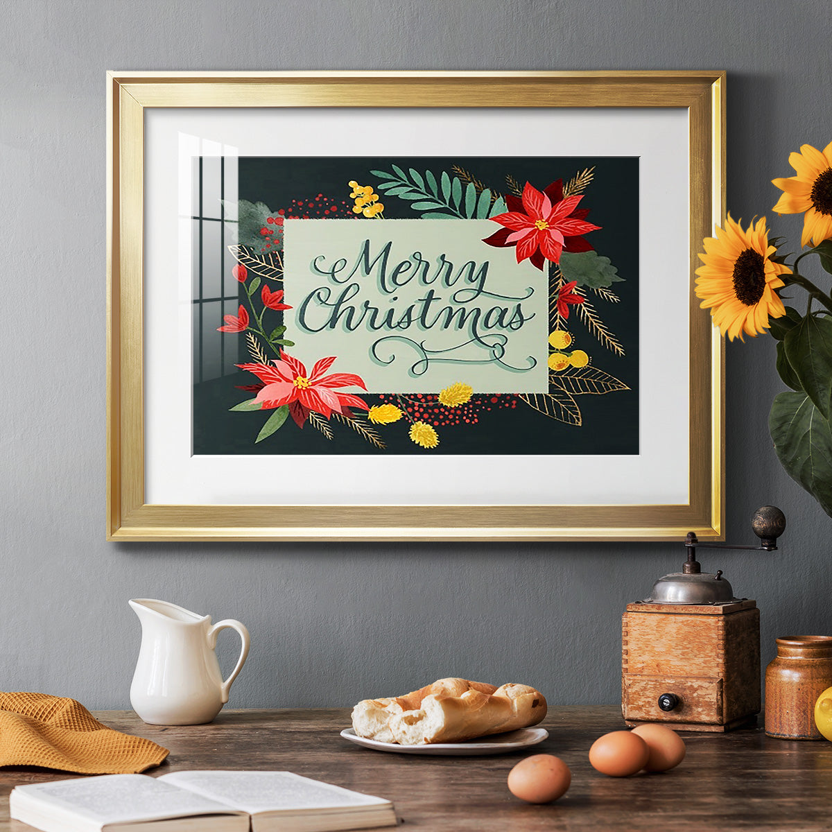Bright Christmas Night  I - Modern Framed Art Print