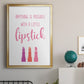 Little Lipstick - Modern Framed Canvas Print