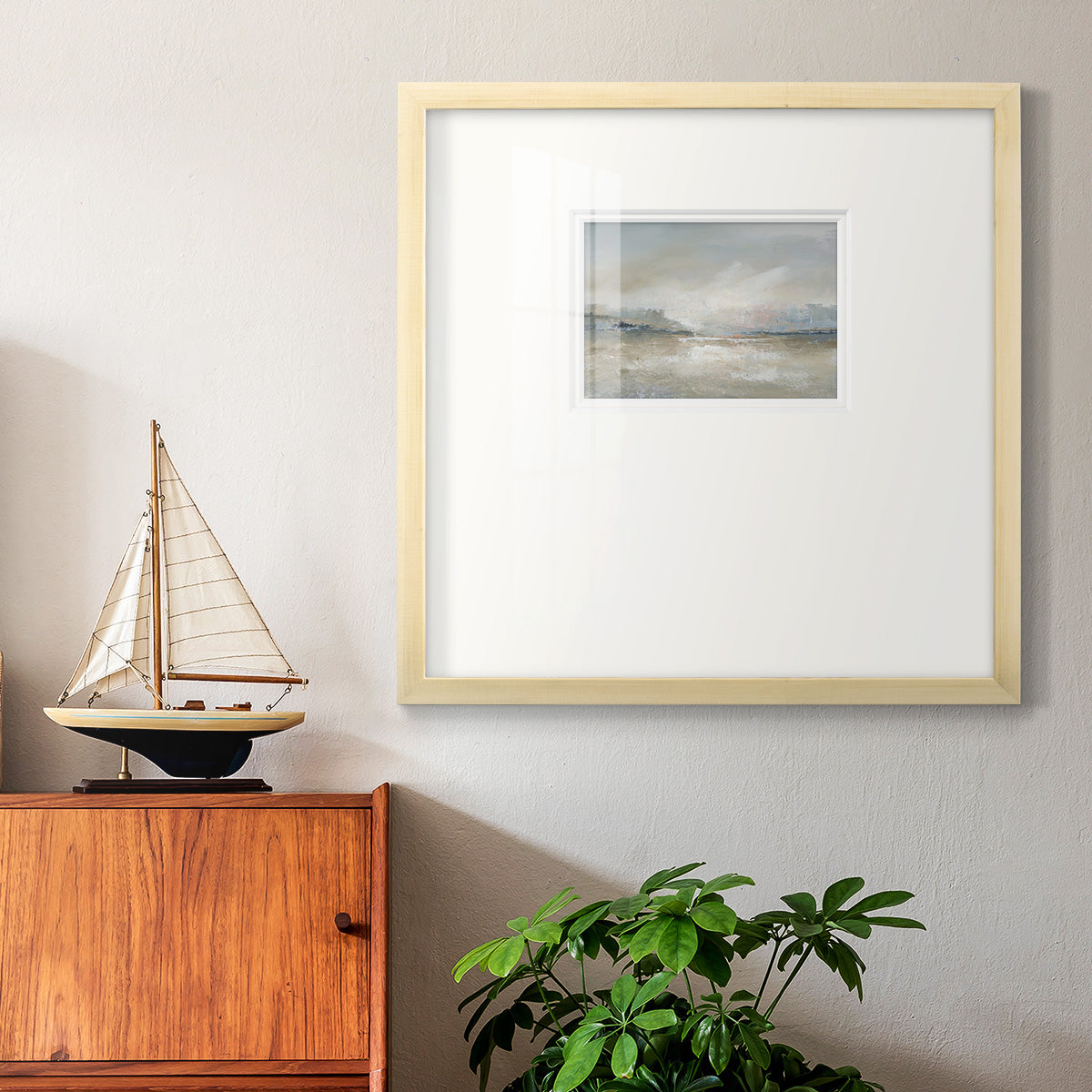 Horizon Haze Premium Framed Print Double Matboard