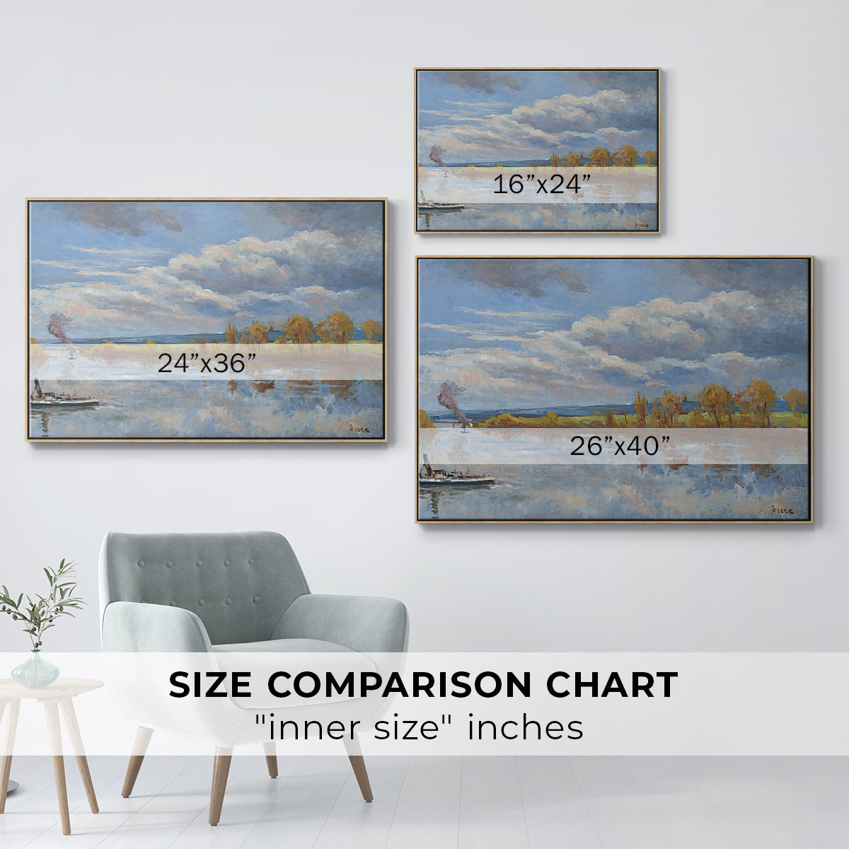 The Banks of the River Seine, 1893 - Floater Framed Canvas Print