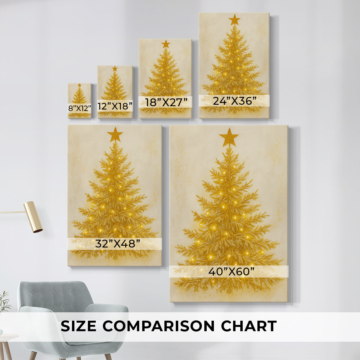 Village of Tinsel-Gold Hush - Canvas Art Print