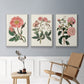 Pink Floral Mix IV - Framed Premium Gallery Wrapped Canvas L Frame 3 Piece Set - Ready to Hang