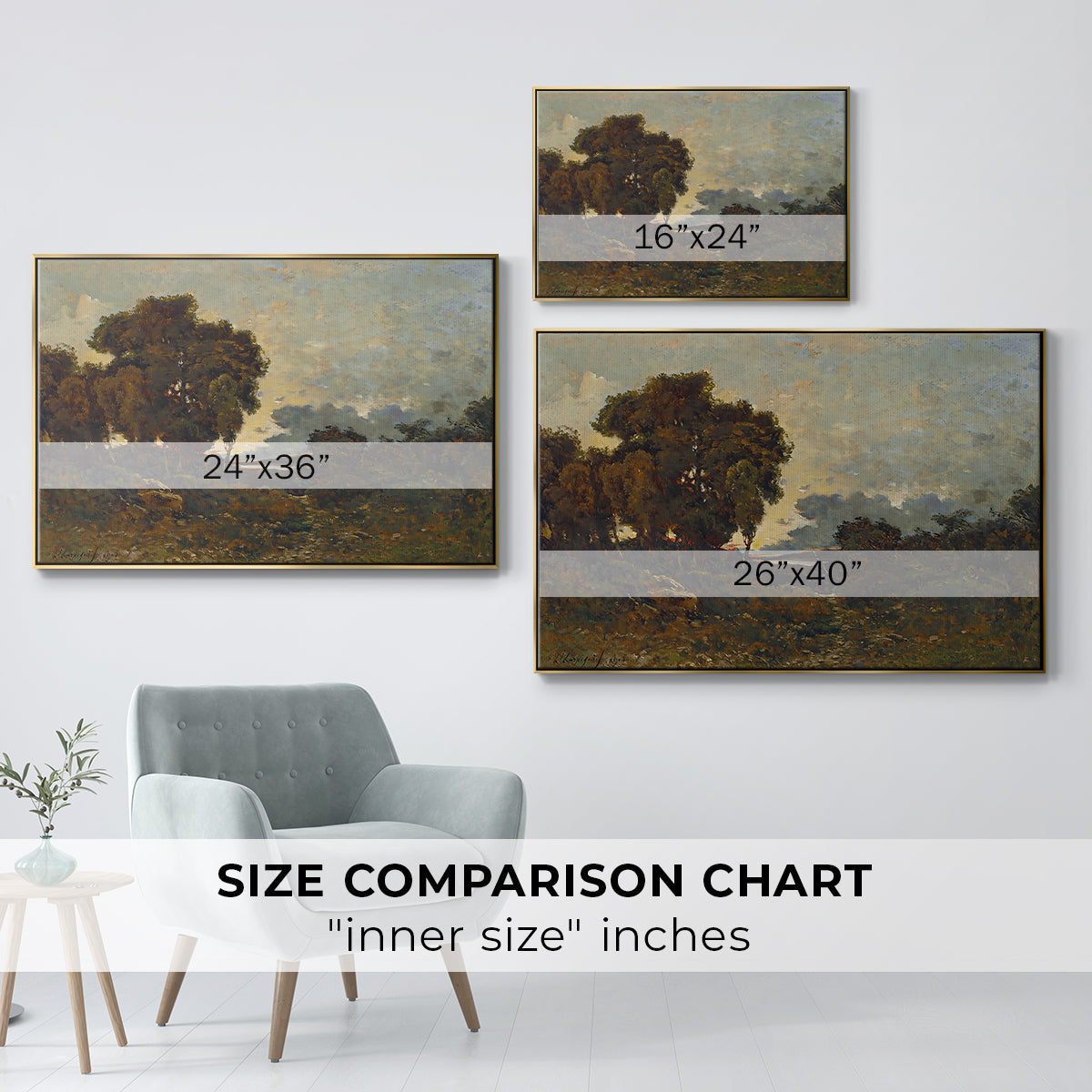 Sunset on the Allier (Soleil couchant sur l'Allier), 1904 - Floater Framed Canvas Print