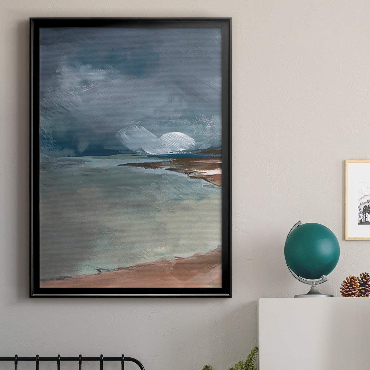 Sea Glass Storm I - Modern Framed Canvas Print