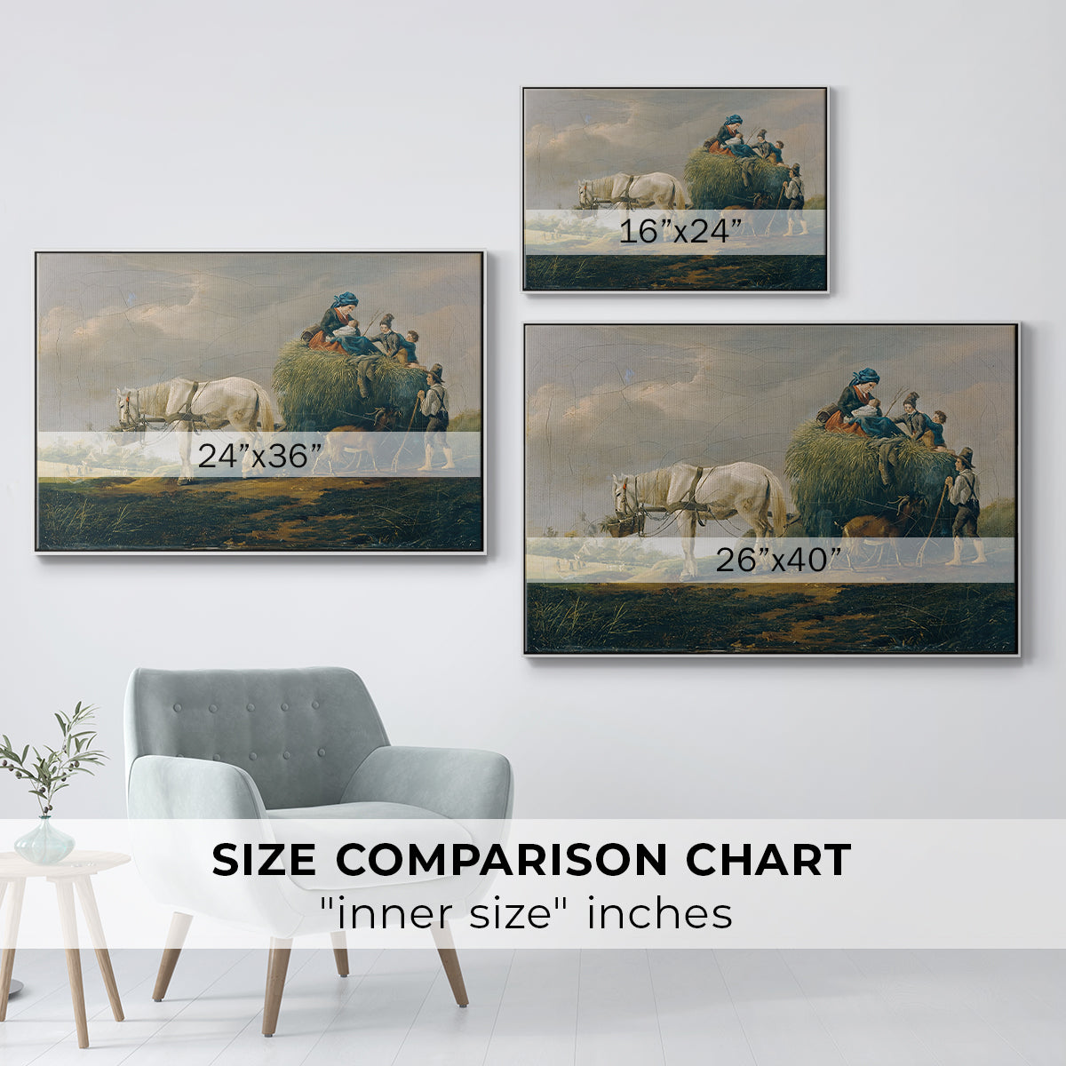 The Hay Wagon (Der Heuwagen), 1824 - Floater Framed Canvas Print