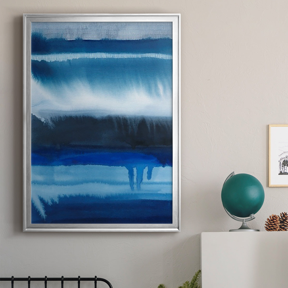 Deep Blue Shore II - Modern Framed Canvas Print