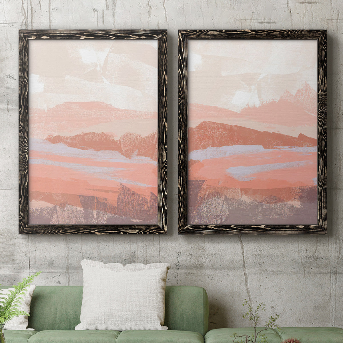 Dusty Desert I - Premium Framed Canvas 2 Piece Set - Ready to Hang