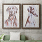 Sitting Dog I - Premium Framed Canvas 2 Piece Set - Ready to Hang