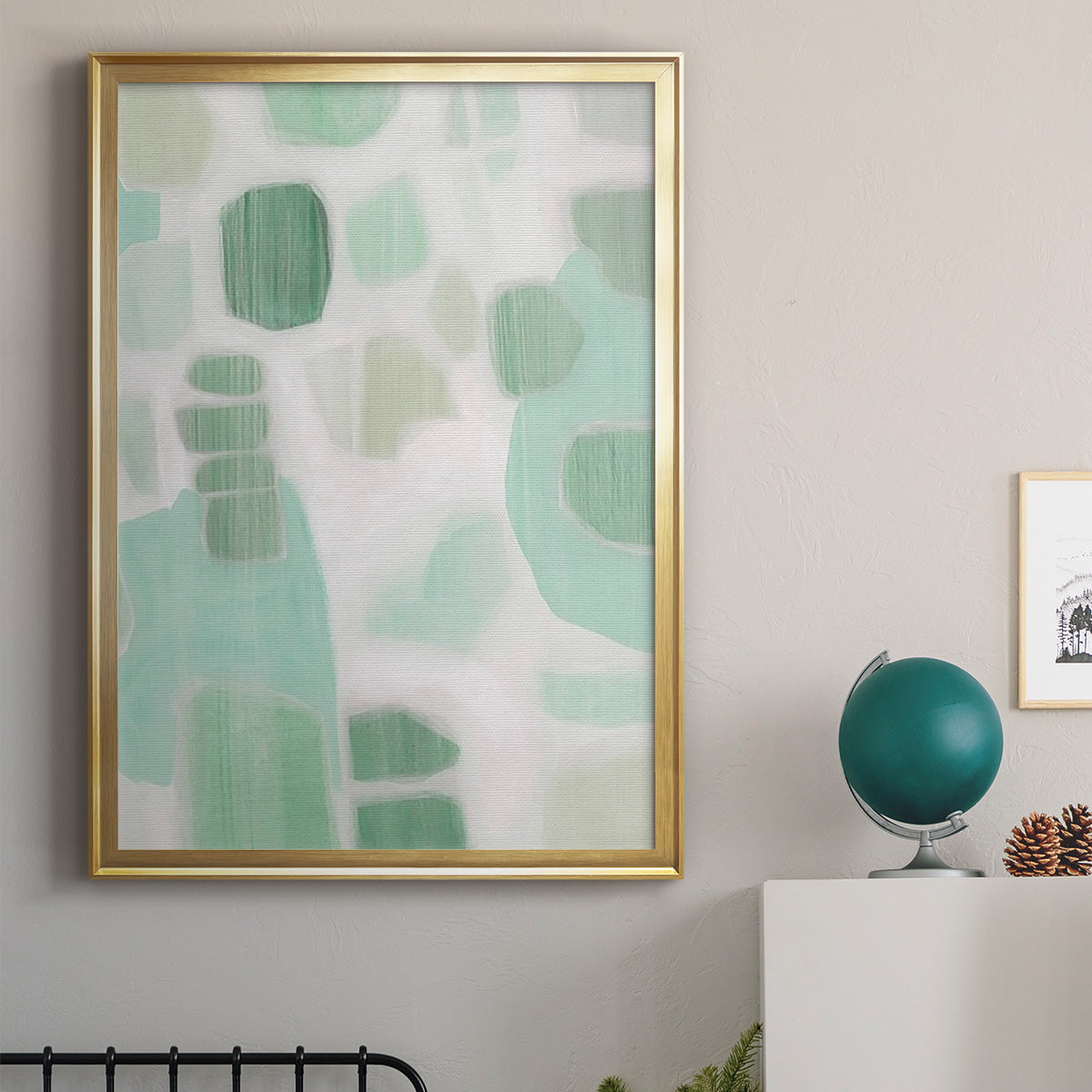 River Shapes I - Modern Framed Canvas Print