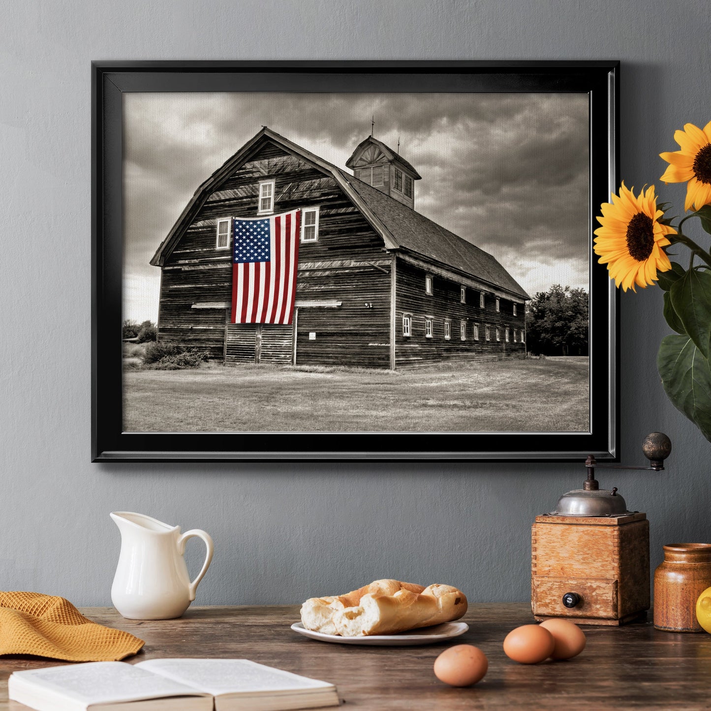 Modern Barn III - Modern Framed Canvas Print
