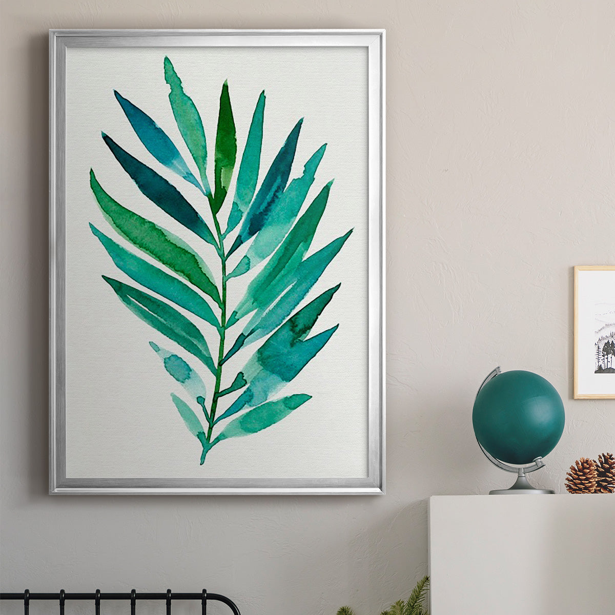 Palm Frond Flow I - Modern Framed Canvas Print