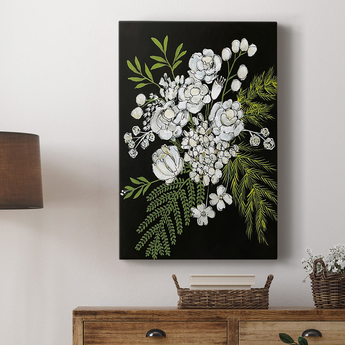 Alabaster Bouquet I Premium Gallery Wrapped Canvas - Ready to Hang