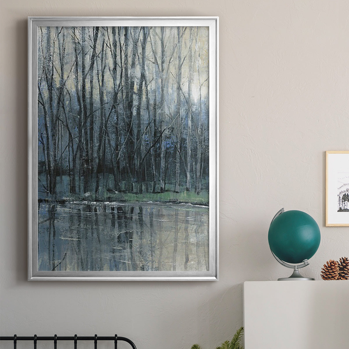 Morning Drizzle I - Modern Framed Canvas Print