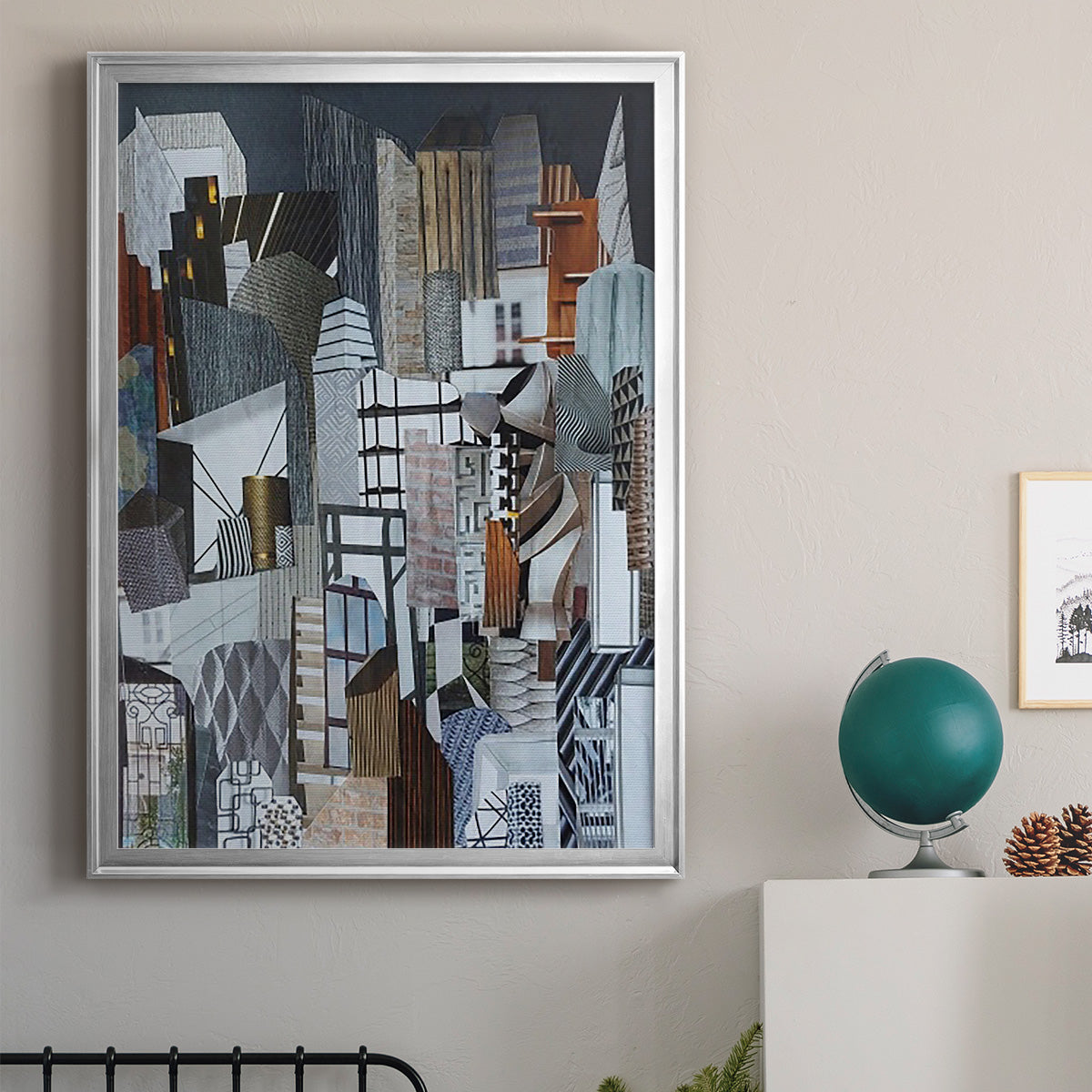 Western Metropolis - Modern Framed Canvas Print