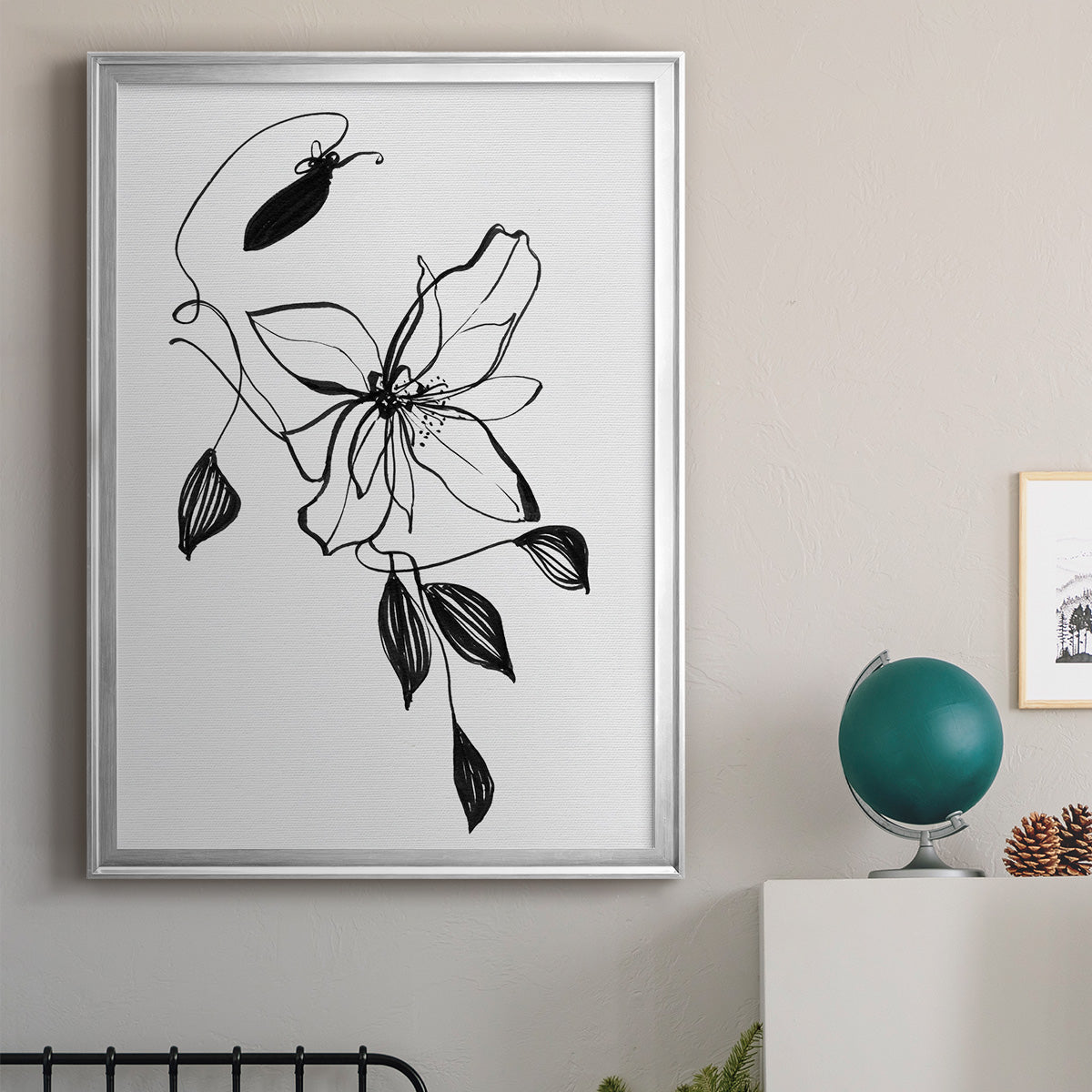 Wild Clematis I - Modern Framed Canvas Print