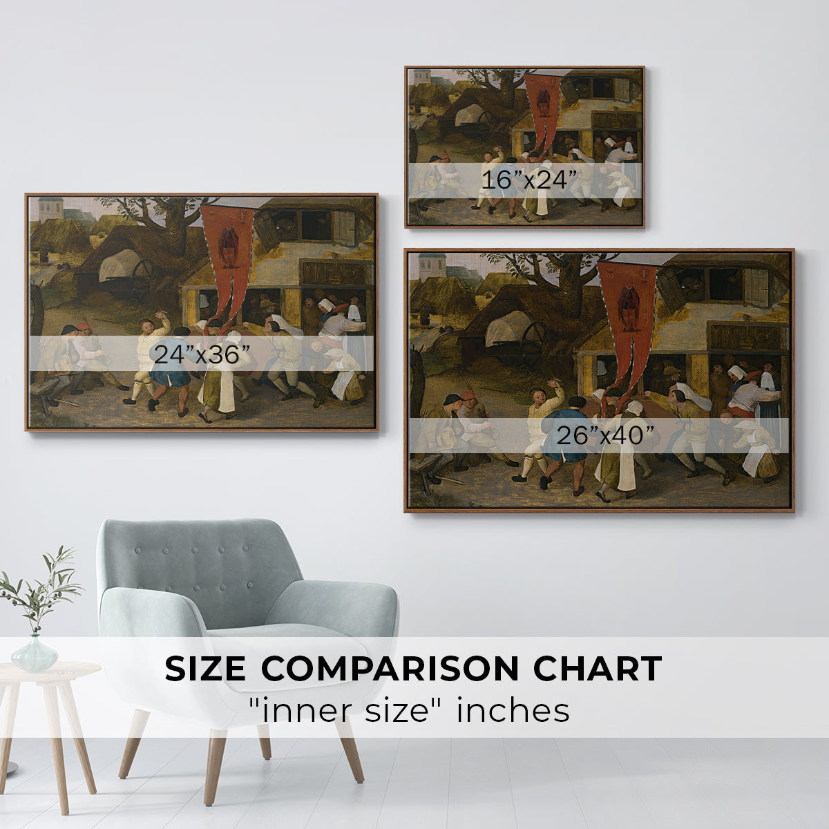 A Village Fair, c. 1567-1569 - Floater Framed Canvas Print