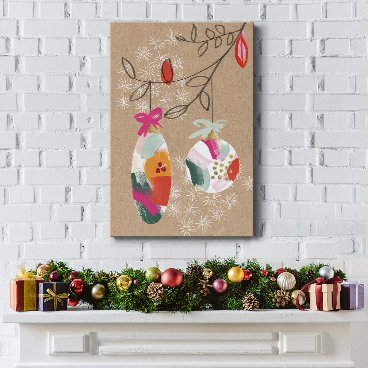 Crafty Christmas Collection B - Gallery Wrapped Canvas