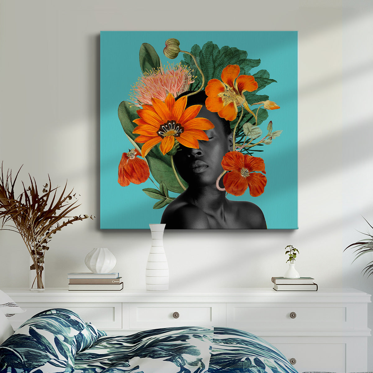 Tangerine Tropics I - Canvas Art Print