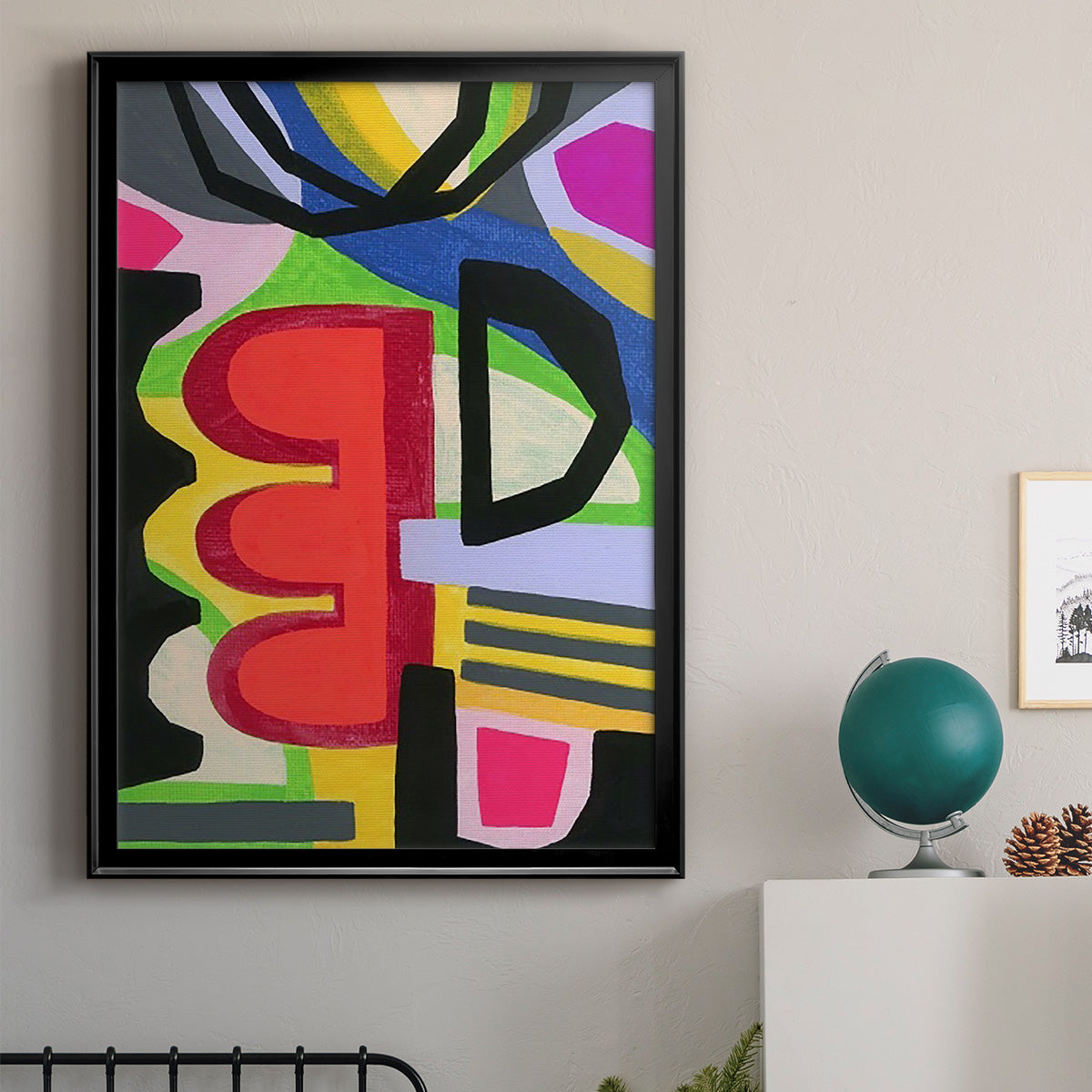Bold Shape Shift I - Modern Framed Canvas Print