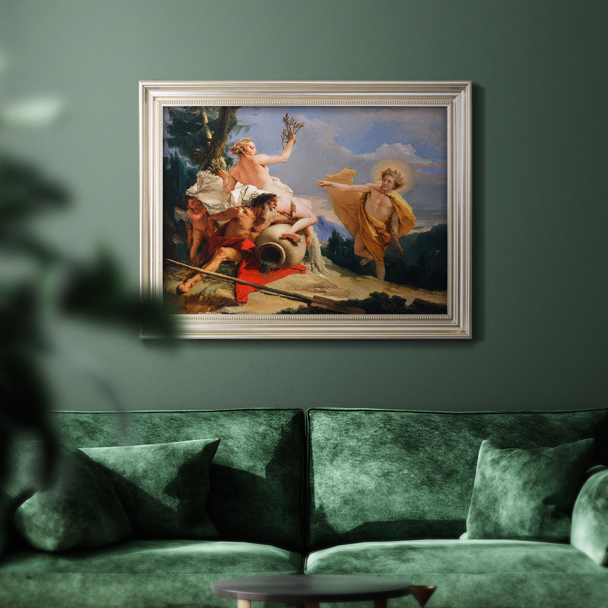 Apollo Pursuing Daphne - Ornate Framed Canvas Print