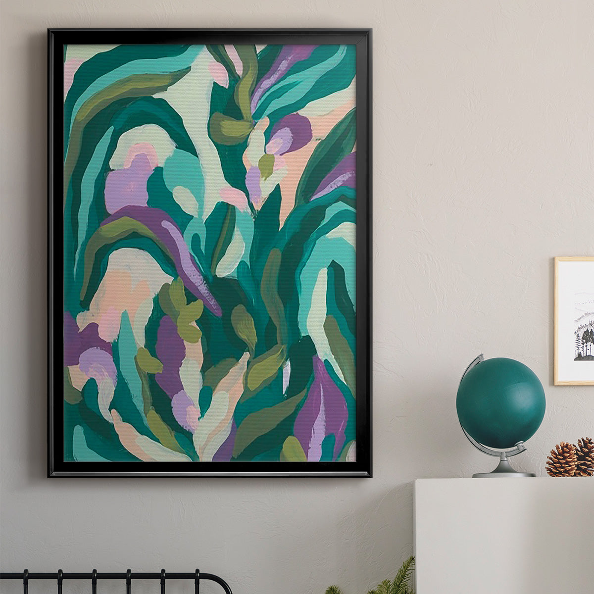 Jungle Wave I - Modern Framed Canvas Print