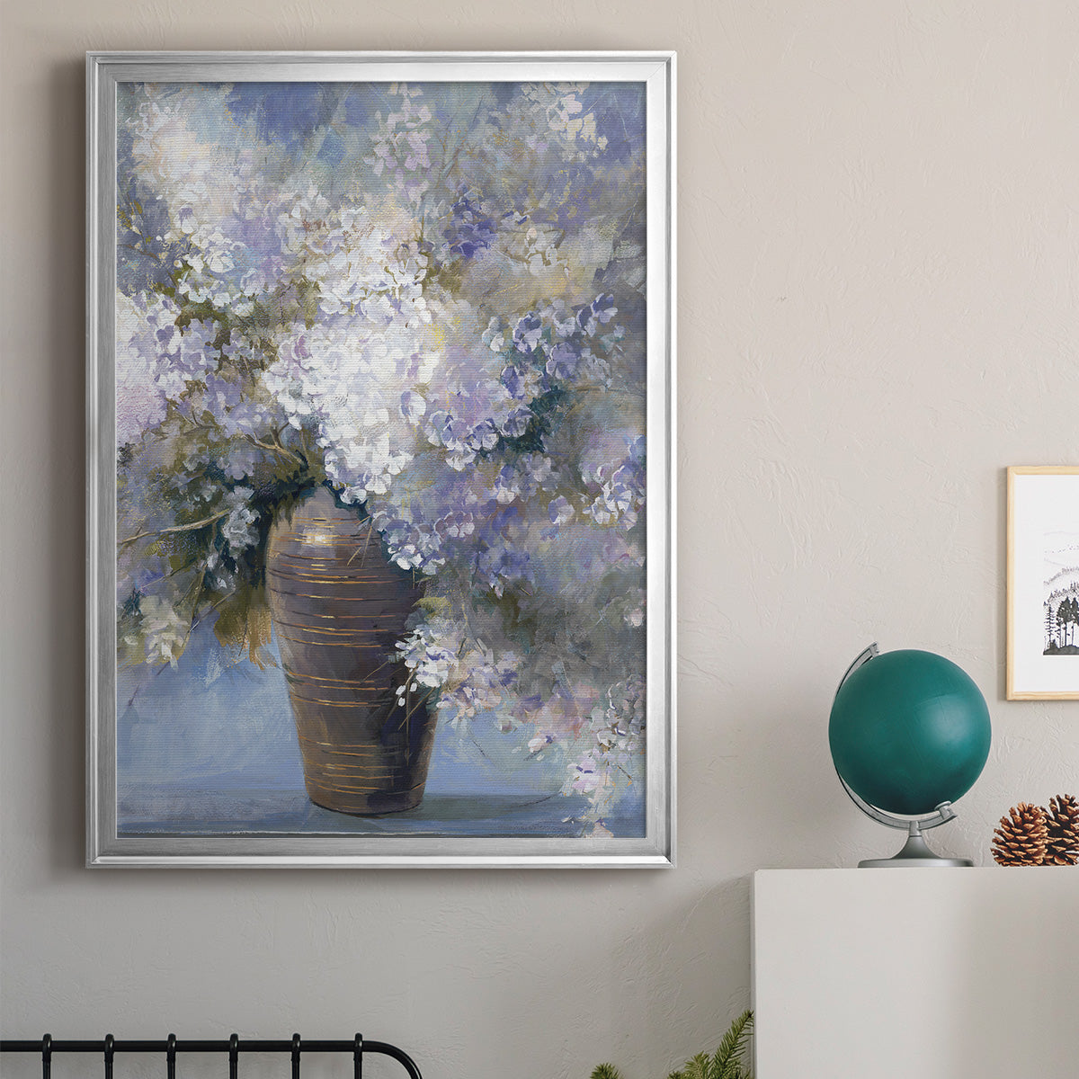 Lavender Explosion Revisited - Modern Framed Canvas Print