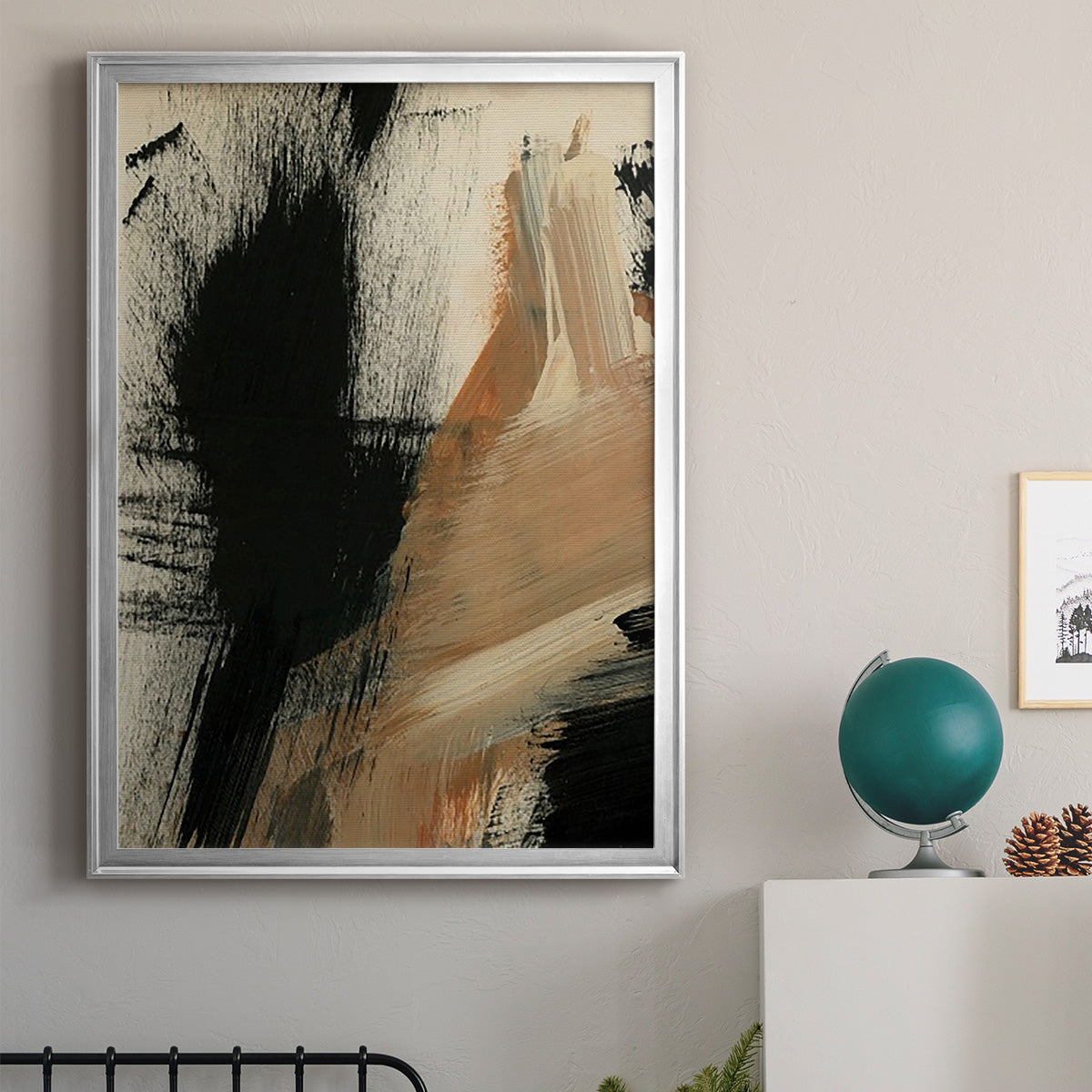Baked Paintstrokes I - Modern Framed Canvas Print