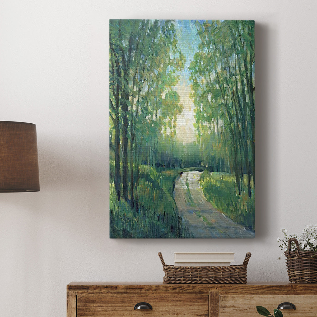 Golden Light Pathways II - Canvas Art Print