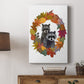 Raccoons Autumn Leaf Wreath - Canvas Art Print