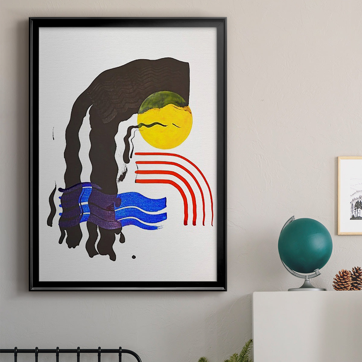 Shifting I - Modern Framed Canvas Print